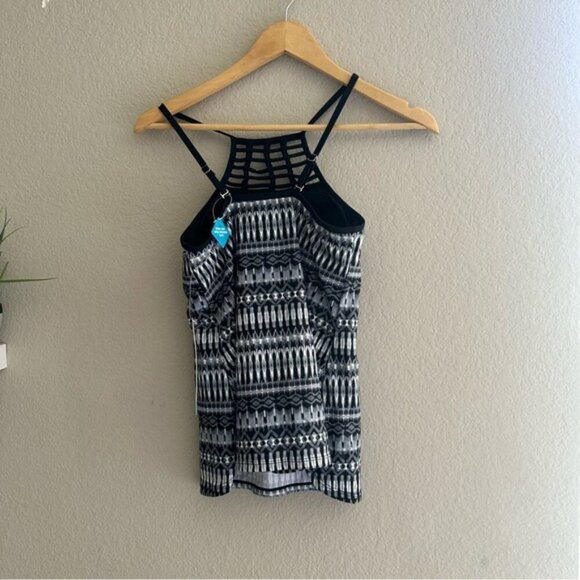 NWT Free Country Batik High Neck Braided Tankini Top – Size Large Swim Top Only - Picture 4 of 8